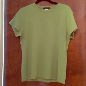 J. Crew Women’s Leaf Green Tee Shirt, size XL